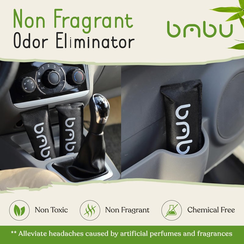 bmbu Charcoal Shoe Deodorizers - Activated Natural Bamboo Air Purifying Bag Insert for Sneakers Oder Eliminator Mini Bags -Absorber/Freshener for Gym Bag,Drawer,Closet,Car,Home, Cat Litter - Image 5